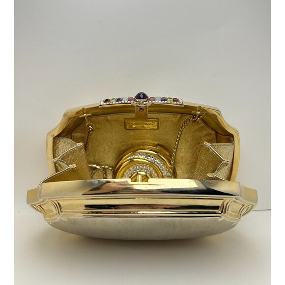 Vintage Judith Leiber Convertible Minaudiere with Crystal and Gemstone Clasp - Picture 1 of 10